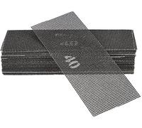 KOTARBAU® Set de hojas de lija, Grano: 40, Forma rectangular, Malla abrasiva, Rejilla adherente, Carburo de silicio, Malla para lijadoras y pulidoras, Para alisar juntas o paredes de yeso, 50 UD