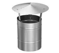KOTARBAU® Sombreros para Chimeneas - Sombrerete Chimenea - Acero Inoxidable - ø 150 mm - Caperuza Salida Humos - Sombrero Antirrevoco Chimenea - Protección Contra Lluvia y Pájaros