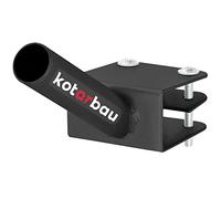 KOTARBAU® Soporte para asta de Bandera, Soporte para barandillas de balcón, Soporte de Bandera, Soporte para mástil de Bandera Negro, Soporte para Banderas Exterior para barandilla, Soporte Acero
