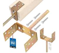 KOTARBAU® Soporte Para Poste - Pie de Pilar - Acero - 200 mm - para Empotrar en Hormigón - Dorado - Ajustable 0-160 mm - con Anclaje para Poste - Sujeción Galvanizada
