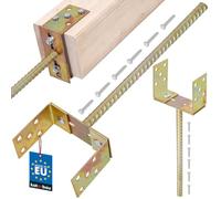 KOTARBAU® Soporte Para Poste - Pie de Pilar - Acero - 400 mm - para Empotrar en Hormigón - Dorado - Ajustable 0-160 mm - con Anclaje para Poste - Sujeción Galvanizada