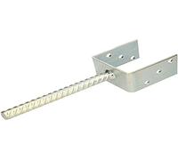 KOTARBAU® Soporte para Poste - Pie de Pilar - Acero Galvanizado - 91 mm - Plata - Anclaje Madera - Base para Poste - de Madera - Resistente a la Corrosión - Fácil Montaje