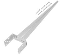 KOTARBAU® Soporte Poste Madera - 0-160 mm - Acero Galvanizado - 70 cm - Plata - Soporte para Poste Regulable - Anclaje para Enterrar - Pie de Pilar