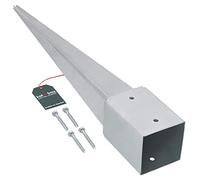 KOTARBAU® Soporte Poste Madera - Acero Galvanizado - 75 cm - Plata - Soporte para Clavar en Tierra - 101 x 101 mm - Piqueta para Poste - con Punta - Resistente a la Corrosión