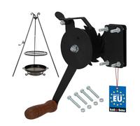 KOTARBAU® Tirador de cable con manivela para barbacoa, color negro, perfecto para reuniones de barbacoa con salchichas