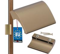 KOTARBAU Tirador de puerta de balcón Tirador de puerta de terraza de aluminio dorado Pestillo universal seguro para fumadores