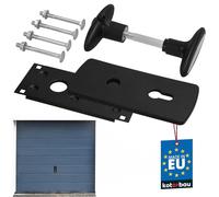 KOTARBAU® Tirador de puerta de garaje, 76 x 173 mm, elementos de montaje, tirador de puerta, tirador de puerta con escudo