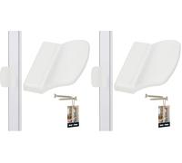KOTARBAU® Tirador para puerta de balcón práctico de plástico seguro para fumadores terrazas puertas cierre mango universal (Paquete de 2)