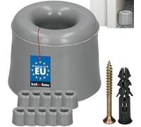 KOTARBAU® Tope de puerta para suelo atornillado - Tope de puerta para suelo - Montaje en suelo - Tope de puerta - de goma, gris, 10 unidades, Clásico
