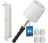 KOTARBAU® Tope para puerta de suelo para atornillar - 43 mm - Tope para puerta de suelo - tope de puerta - de goma, Blanco, 4 unidades, Clásico