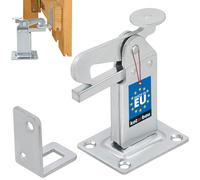 KOTARBAU® Tope para Puerta Exterior Plateado - Montaje en Suelo, Retenedor de Acero para Cancelas o Portones, Sujetador Con Gancho