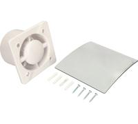 KOTARBAU® Ventilador extractor de aire silencioso para techo o pared, Rejilla de ventilación con tapa frontal cromada, Extractor de aire 100 mm