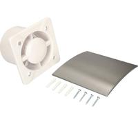 KOTARBAU® Ventilador extractor de aire silencioso para techo o pared, Rejilla de ventilación con tapa frontal de acero inoxidable, Extractor de aire 100 mm