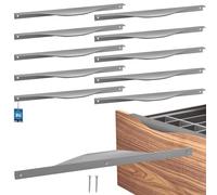 KOTARBAU ZnAl - Juego de 10 tiradores para armarios de cocina, 320/340 mm, plateados, tiradores para armarios de cocina, tiradores de cajones, tiradores de puertas y armarios