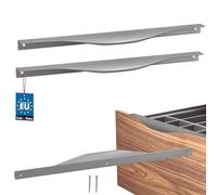 KOTARBAU ZnAl - Juego de 2 tiradores para armarios de cocina, tiradores para muebles, 320/340 mm, color plateado