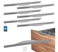 KOTARBAU ZnAl - Juego de 6 tiradores para armarios de cocina, tiradores para muebles, 320/340 mm, color plateado