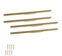 KOTARBAU® ZnAl - Tiradores para muebles (500/480 mm) | Juego de 4 tiradores para armarios de cocina, tiradores de cajón, tiradores de puerta de armario, color dorado mate