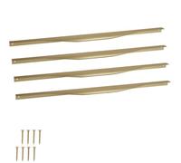 KOTARBAU® ZnAl - Tiradores para muebles (560/540 mm) | Juego de 4 tiradores para armarios de cocina, tiradores de cajón, tiradores de puerta de armario, color dorado mate
