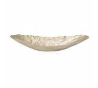 kowaku Bandeja Decorativa de Servicio Bandeja Alargada Bandeja Centro de Mesa Bandeja Plateada Bandeja Metálica con Forma Esbelta y Acabado Martillado Que la, 59x17.5x12cm