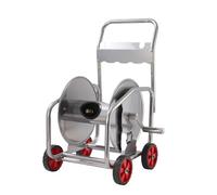 kowaku Carro Portahoses Organizador Enrollador Soporte Estante Galvanizado con Ruedas Ergonómicas y Manera Portátil Adecuado para Jardín Patio Lavado de Autos Mantenimiento de, 100M