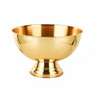 kowaku Cubo de Hielo para Champán Cubitera Balde de Acero Inoxidable Pulido con Diseño Redondo Que Mantiene Bebidas Frías Capacidad 13.5L Adecuado para, Dorado