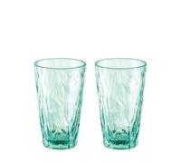 Koziol Superglas Club No. 6 - Juego de 2 vasos de cóctel de 300 ml, de plástico transparente, irrompibles, reutilizables, para fiestas, camping, 2 unidades (jade transparente)