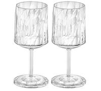Koziol Superglas Club No. 9, 2 unidades, 200 ml, copa de vino con pie de plástico cristalino, lujosa, irrompible, reutilizable, Ideales para fiesta, camping, set de 2