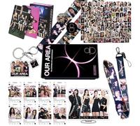 KPOP 166 Pcs BLINK Fans Gift Merch Set con 55 tarjetas Lomo 98 pegatinas