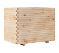 KPOTUERTU Macetero de madera maciza de pino 90 x 60 x 72,5 cm, jardinera grande para balcón, terraza, maceta rectangular para verduras, flores, jardinera decorativa para jardín