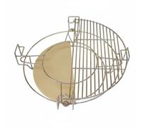 KQFCAZRE Conjunto Pizza Barbacoa Superficie Lisa Piedra Cordierita Beige Claro Soporte Circular, 26 Pulgadas