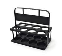 KQFCAZRE Organizador Botellas Plegable Organizador Botellas con Ranuras Estable Soporte Garrafones Agua para Entrenamientos, Negro, Soporte para Botellas De Agua De 8 Orificios, Plegable