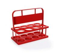 KQFCAZRE Organizador Botellas Plegable Organizador Botellas con Ranuras Estable Soporte Garrafones Agua para Entrenamientos, Rojo, Soporte para Botellas De Agua De 8 Orificios, Plegable