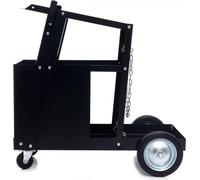 KRAFT&DELE | Carro de soldadura, con 2 superficies de almacenamiento, capacidad de 75 kg, con 4 cajones, carro móvil para soldadura, para equipos de soldadura, con 2 soportes para bombonas de gas, par