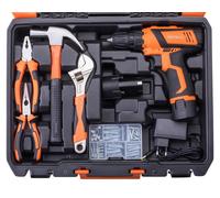 Kraft&Dele KD3357 AKU: Taladro/atornillador inalámbrico en maletín con accesorios