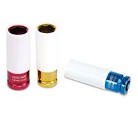 KRAFTMANN 7310, juego de adaptadores de impacto, 17-19-21 mm, 12,5 (1/2"), 3 piezas.