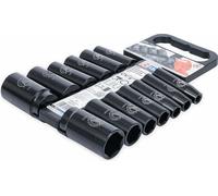 KRAFTMANN 95207: Juego de 13 adaptadores para llaves de impacto, tamaño 12,5 (1/2"), rango de 10 a 32 mm.