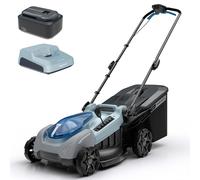 KraftSense Cortacésped eléctrico inalámbrico de 40 V, sin escobillas, con batería de 4,0 Ah y Cargador, mantillo, Bolsa 2 en 1, Altura de 6 Niveles, para Obras pequeñas y Medianas
