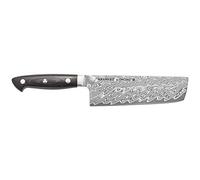 KRAMER by ZWILLING EUROLINE - Cuchillo alemán Nakiri afilado de 6.5 pulgadas de la colección Damasco, fabricado en una fábrica alemana propiedad de la empresa con fórmula especial de acero