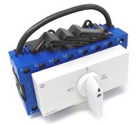 Kraus & Naimer KA63B T904 VE2 + F437 - Interruptor Conmutador de 4 pines 63A con posición de red 0 de emergencia