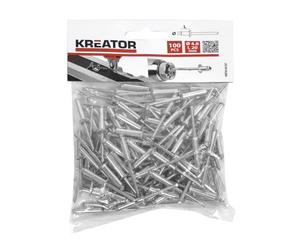 KREATOR KRT618107 - Remaches 4,8x20mm 100 piezas