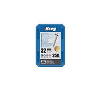 Kreg - 250 tornillos galvanizados - 7 x 32 mm - Rosca fina - Maxi-Loc cuadrado