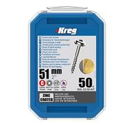 KREG EUROPA GMBH. Tornillo de zinc KREG 51 mm con rosca gruesa, 50 tornillos-SML-C2-50-INT