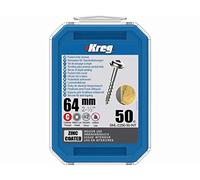 KREG KRE00060 - Tornillo de zinc (64 mm, con rosca, 50 tornillos-SML-C250-50-INT