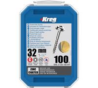 Kreg® SML-C125-100 Tornillos para madera de cabeza plana Maxi-Loc de 32mm (100 uds.)