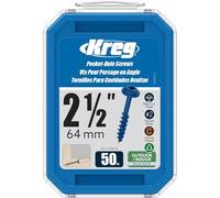Kreg SML-C250B-50 - Tornillos de bolsillo Kote azul, 2 1/2 pulgadas, rosca gruesa, cabeza maxi-Loc (50 unidades)