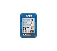 KREG - Tornillos de zinc para agujero de 25 mm, rosca gruesa n.° 7, cabeza de sartén, 500 unidades