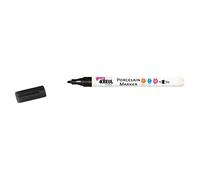 KREUL 16134 - PorcelainPen easy negro, ancho de trazo fino aprox. 1 mm, para rotular, decorar y pintar contornos en vidrio, porcelana y cerámica vidriada