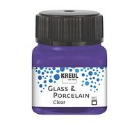 KREUL 16211 - Vidrio y Porcelana Transparente Violeta, en Bote de 20 ml, Pintura Transparente al Agua para Vidrio y Porcelana, de Secado rápido, cristalina