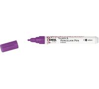 Kreul 16464 - Glass & Porcelain Pen Classic medium, lila, punta estable, ancho de trazo aprox. 2-4 mm, lápiz opaco de base acuosa para porcelana