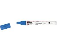 KREUL 16466 - Glass & Porcelain Pen Classic medium, azul lapislázuli, punta estable, ancho de trazo aprox. 2-4 mm, lápiz opaco de porcelana a base de agua